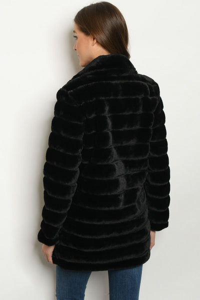 Black fur jacket