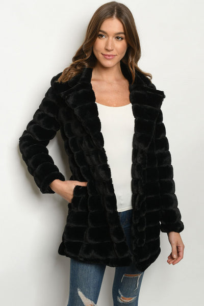 Black fur jacket