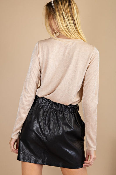 Mad About Metallic Cut Out Top