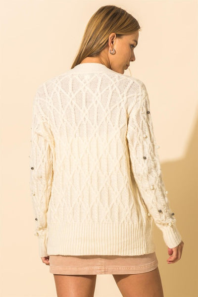 Beaded Cardigan Sweater