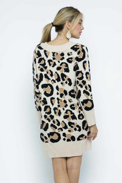 leopard sweater dress