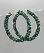 Green Crystal Hoop