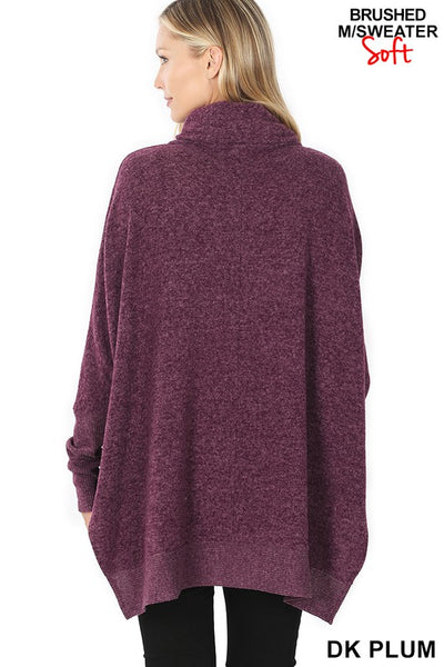 plum cowl sweater