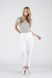 Sneak Peek 90's Skinny High Rise Distressed White Jeans