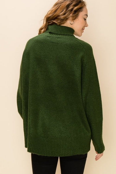 Green Turtleneck Sweater
