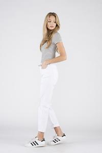 Sneak Peek 90's Skinny High Rise Distressed White Jeans