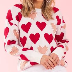 Heart & Pearls Sweater