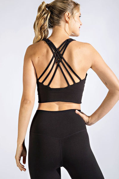 Workout Set-Criss Cross Back with Flare Pants