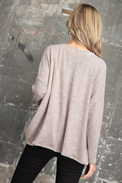 Mauve Marled Hacci Top