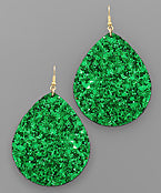 Glitter Teardrop Earrings
