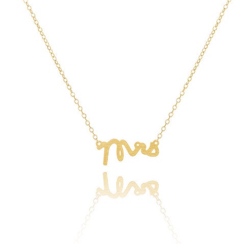 Mrs Pendant Necklace, Bridal Gift, Wedding Shower Gift, New Bride