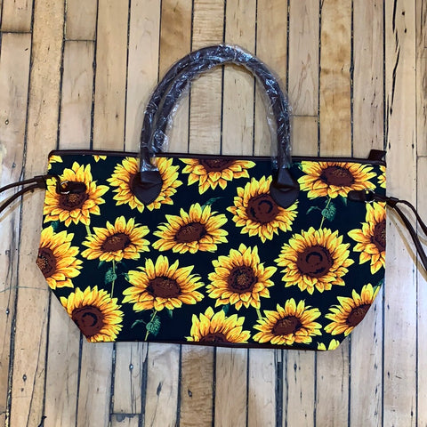 Sunflower Tote Bag-Black