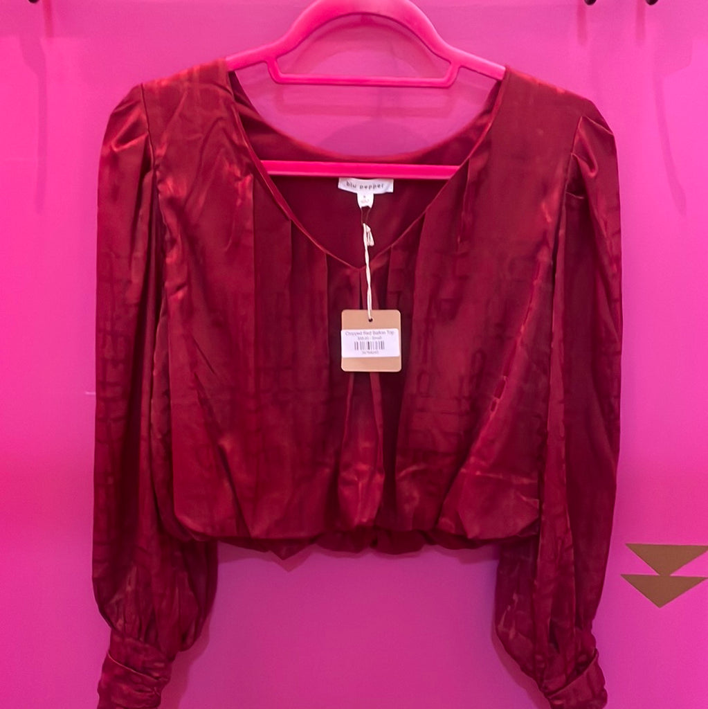 Cropped Red Ballon Top