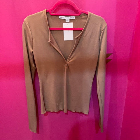Tan Long Sleeved T-Shirt