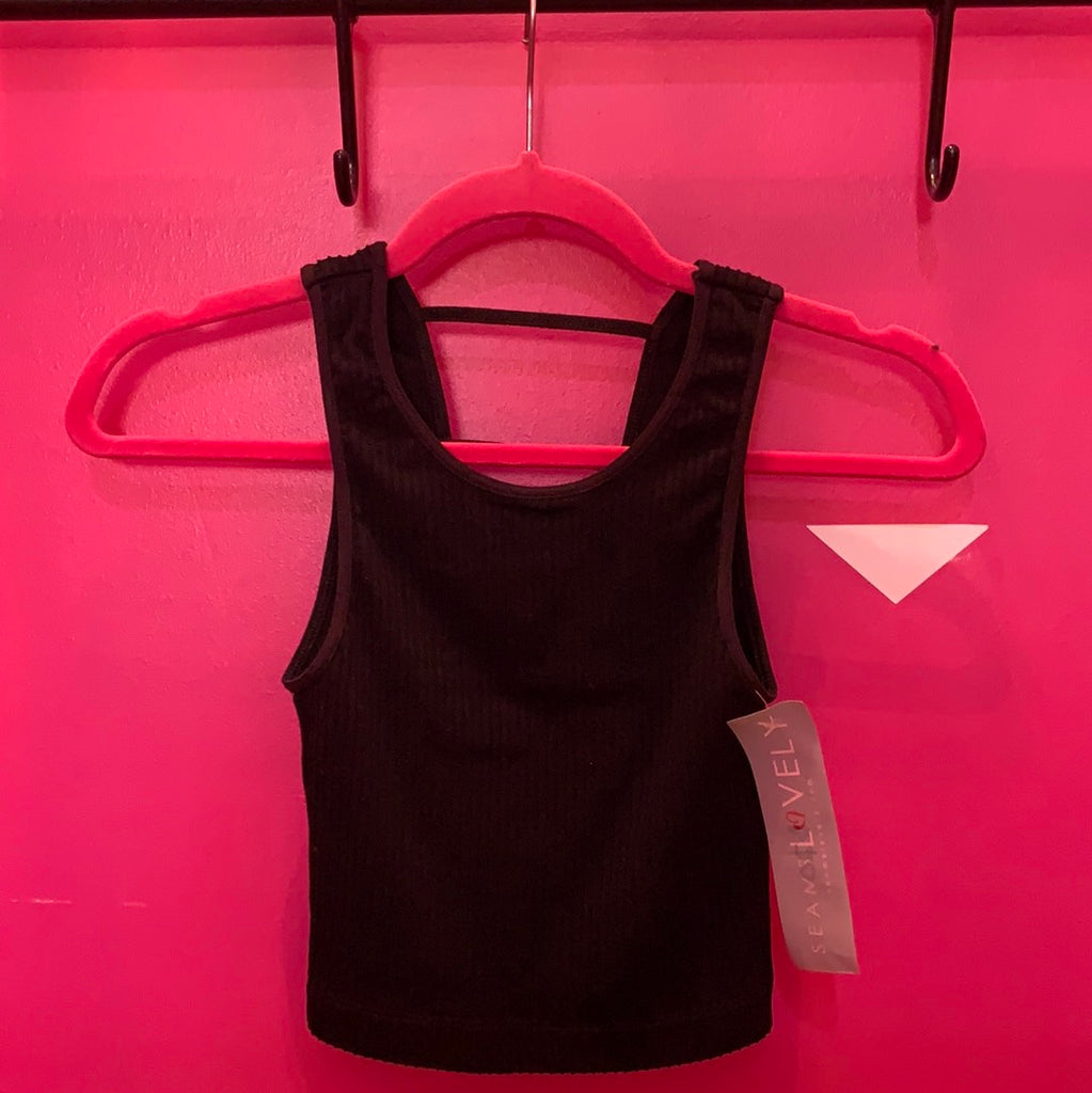 Seams Lovely Black Crop