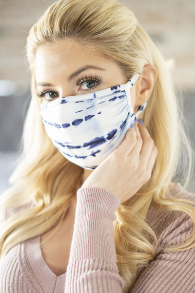 Navy Tie Dye Reusable Face Mask