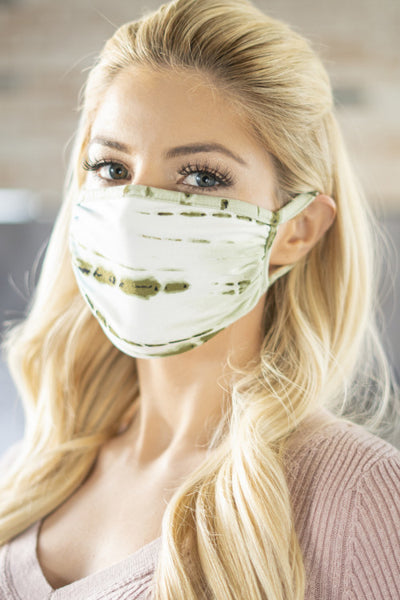 Olive Tie Dye Reusable Face Mask