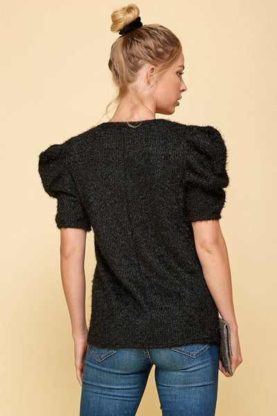 Perfect Puff Black Top