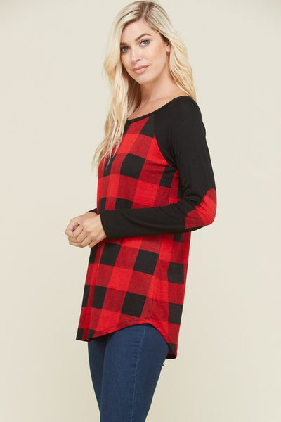 Patch and Plaid Top