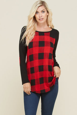 Patch and Plaid Top
