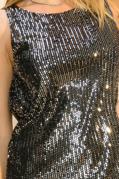 Open Back Sequin Dress