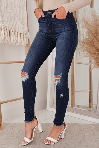 distressed knee