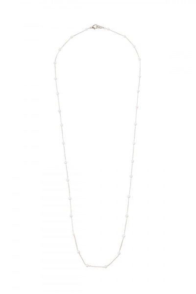 Silver and Pearl Bead Mask Chain